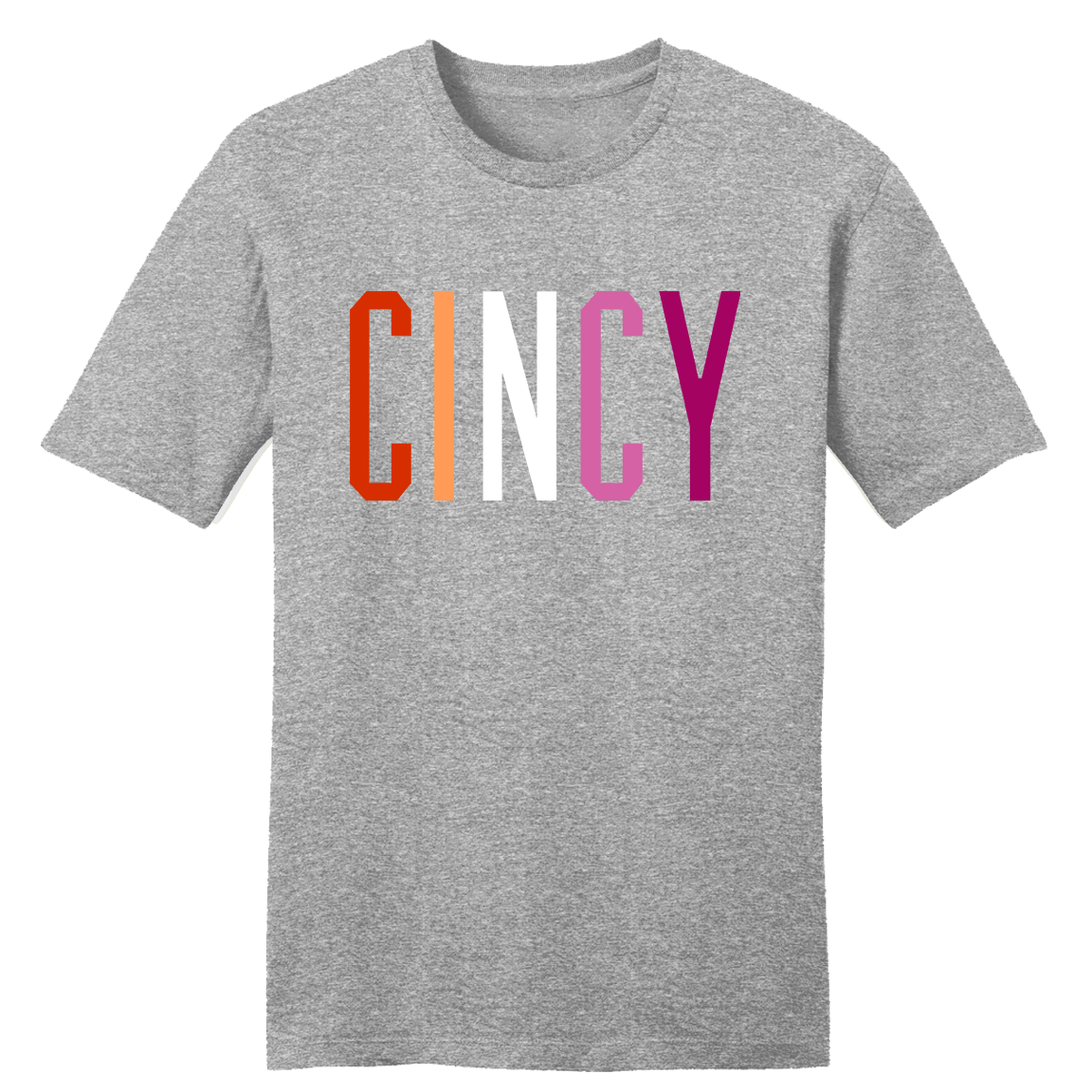Cincy Block Pride Lesbian T-shirt grey