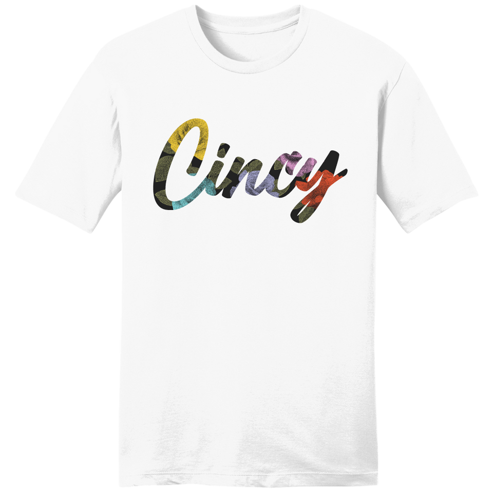Cincy Script Filled Roses - Cincy Shirts