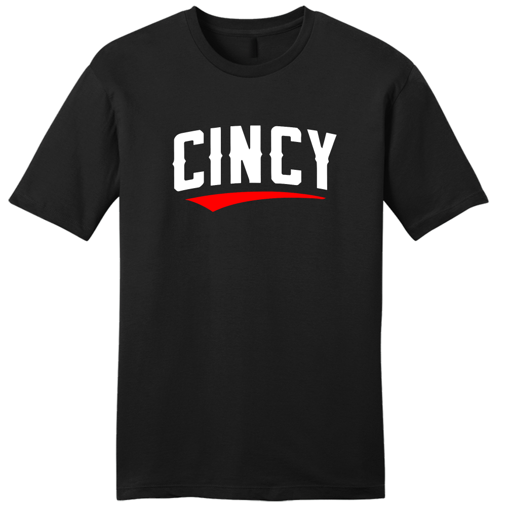 Cincy Swoop White and Red - Cincy Shirts