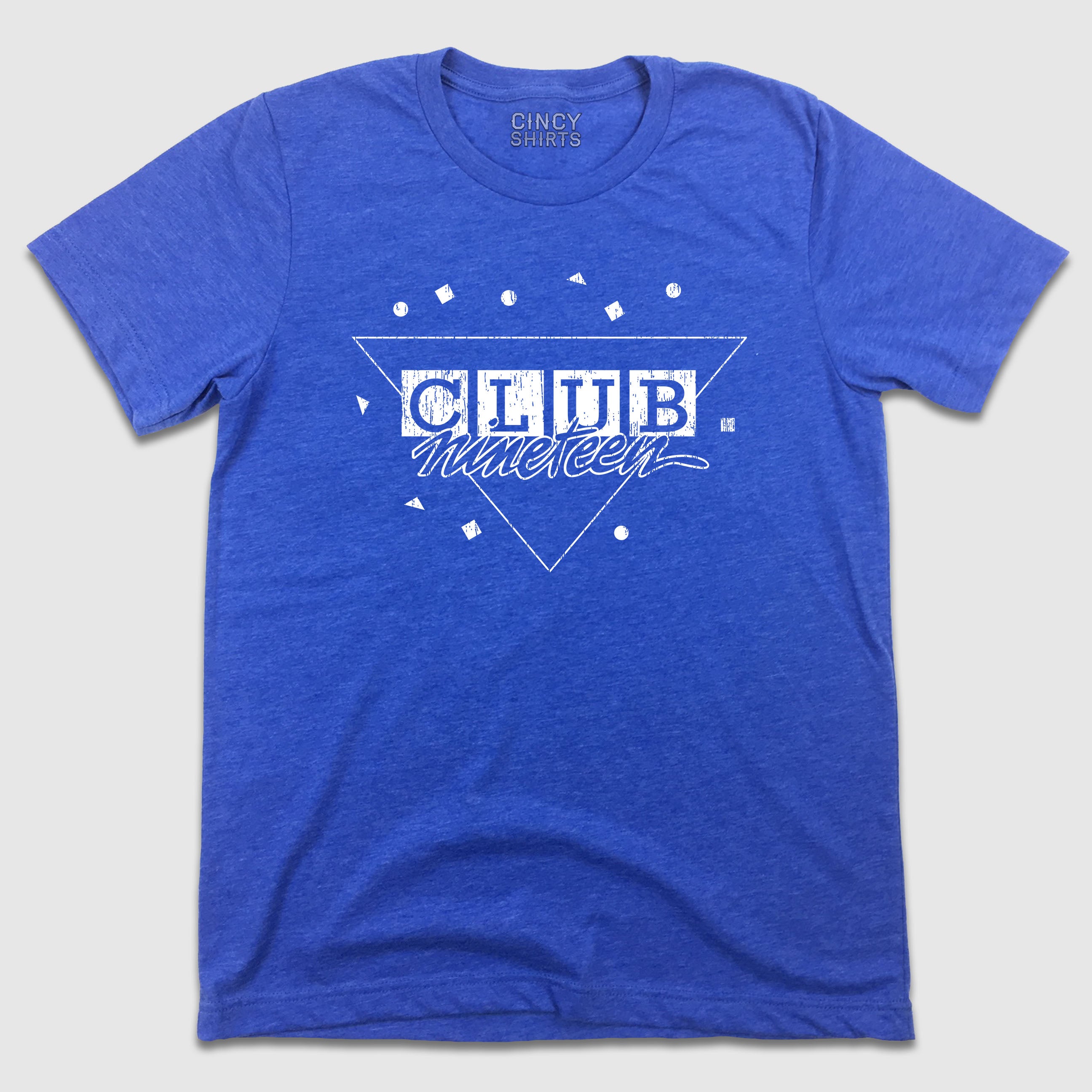 Club Nineteen All White Logo - Cincy Shirts