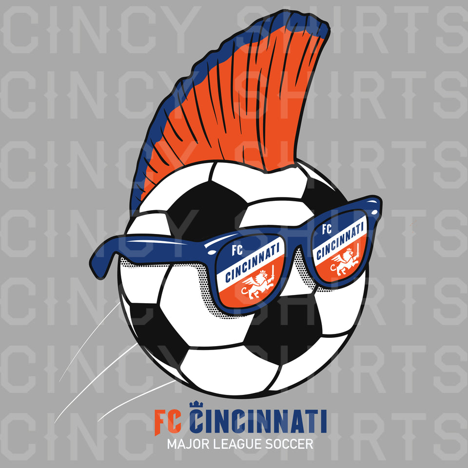 FC Cincinnati Mohawk Soccer Ball - Youth Sizes - Cincy Shirts