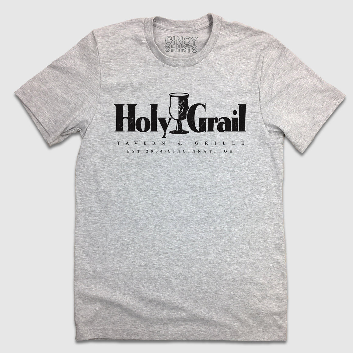 Holy Grail Tavern & Grille 1 Color Distress Tee - Cincy Shirts