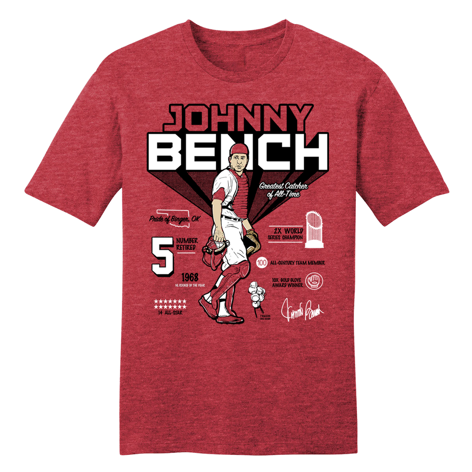 Johnny Bench All-Time Greatest Catcher - Cincy Shirts