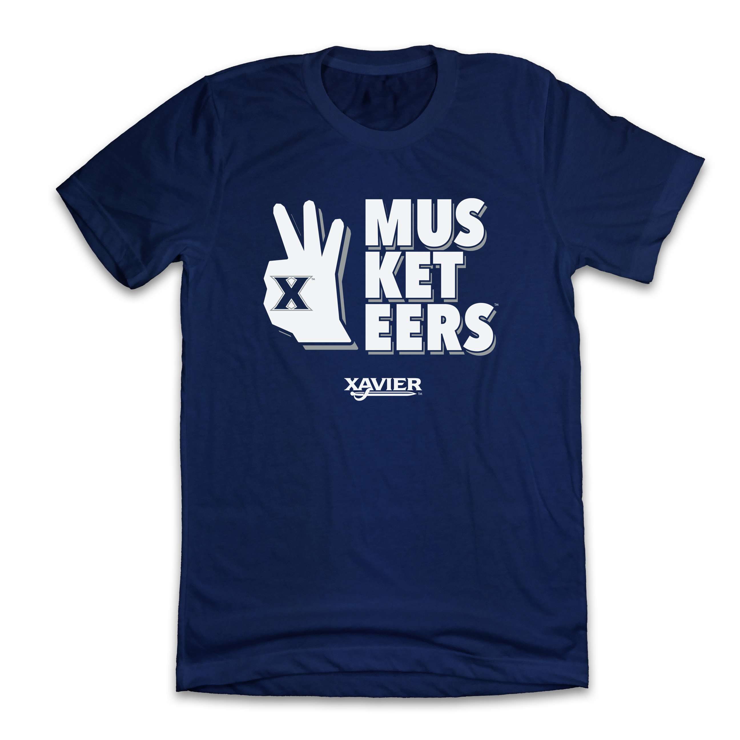 Xavier - "Mus-ket-eers" Hand - Cincy Shirts