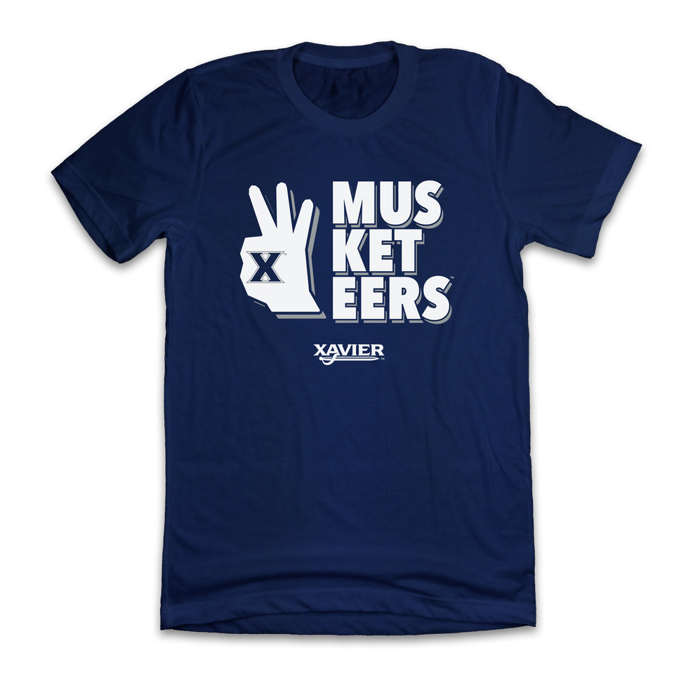 Xavier - "Mus-ket-eers" Hand - Cincy Shirts