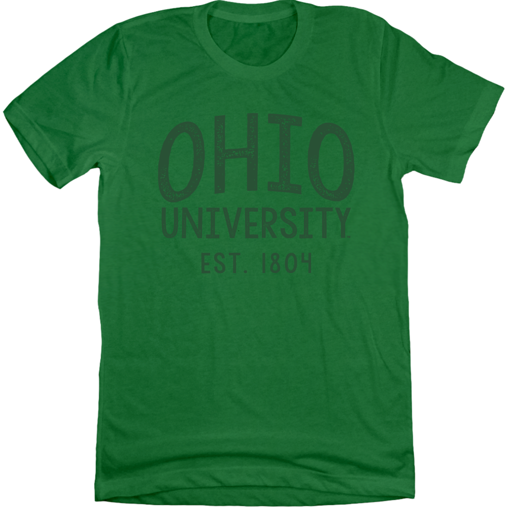 Ohio University Tonal  T-shirt Green Cincy Shirts