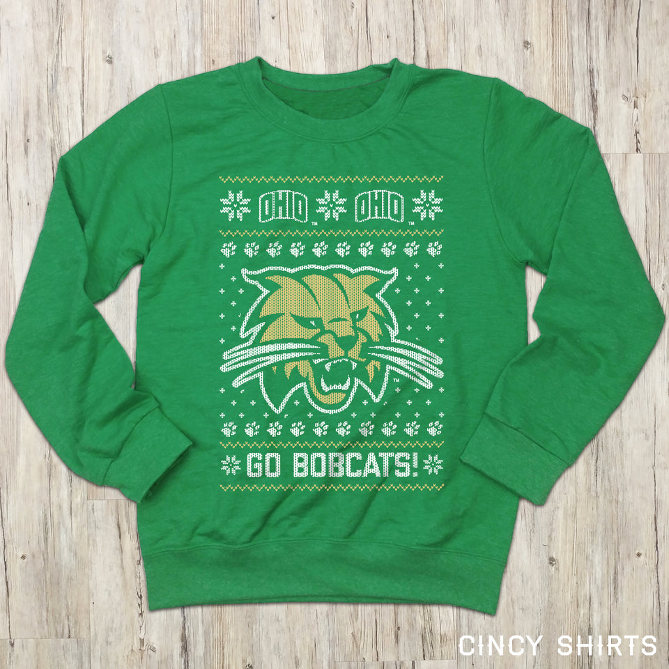 Ohio University Bobcats Ugly Christmas Sweatshirt - Cincy Shirts