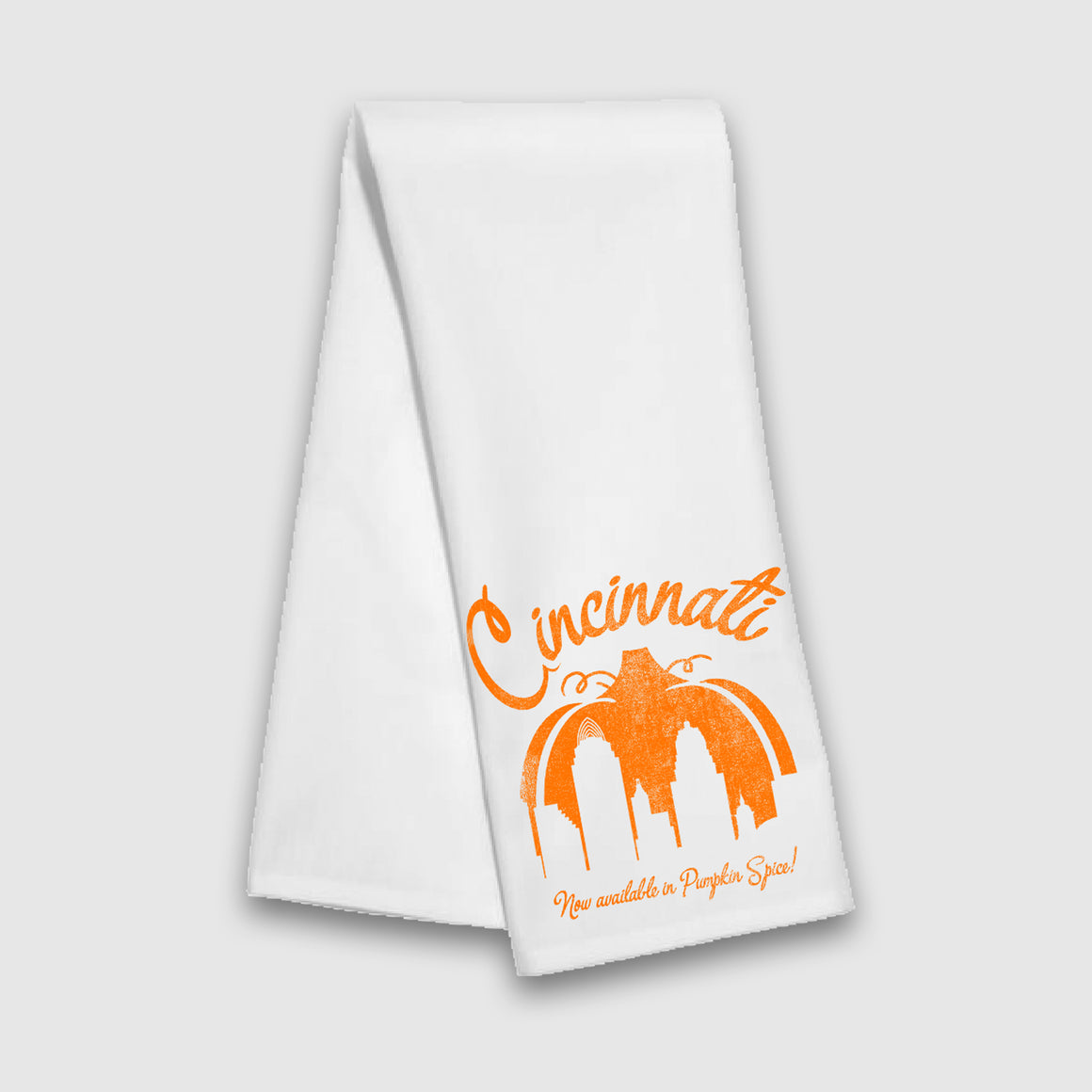 Now Available in Pumpkin Spice Tea Towel - Cincy Shirts