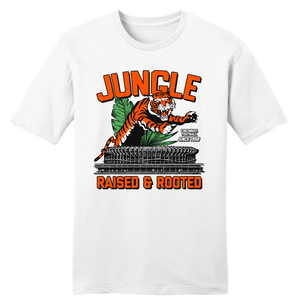 Rule The Jungle Stadium | Cincinnati Football Apparel | Cincy Shirts Crewneck Sweatshirt / Graphite Heather / XL