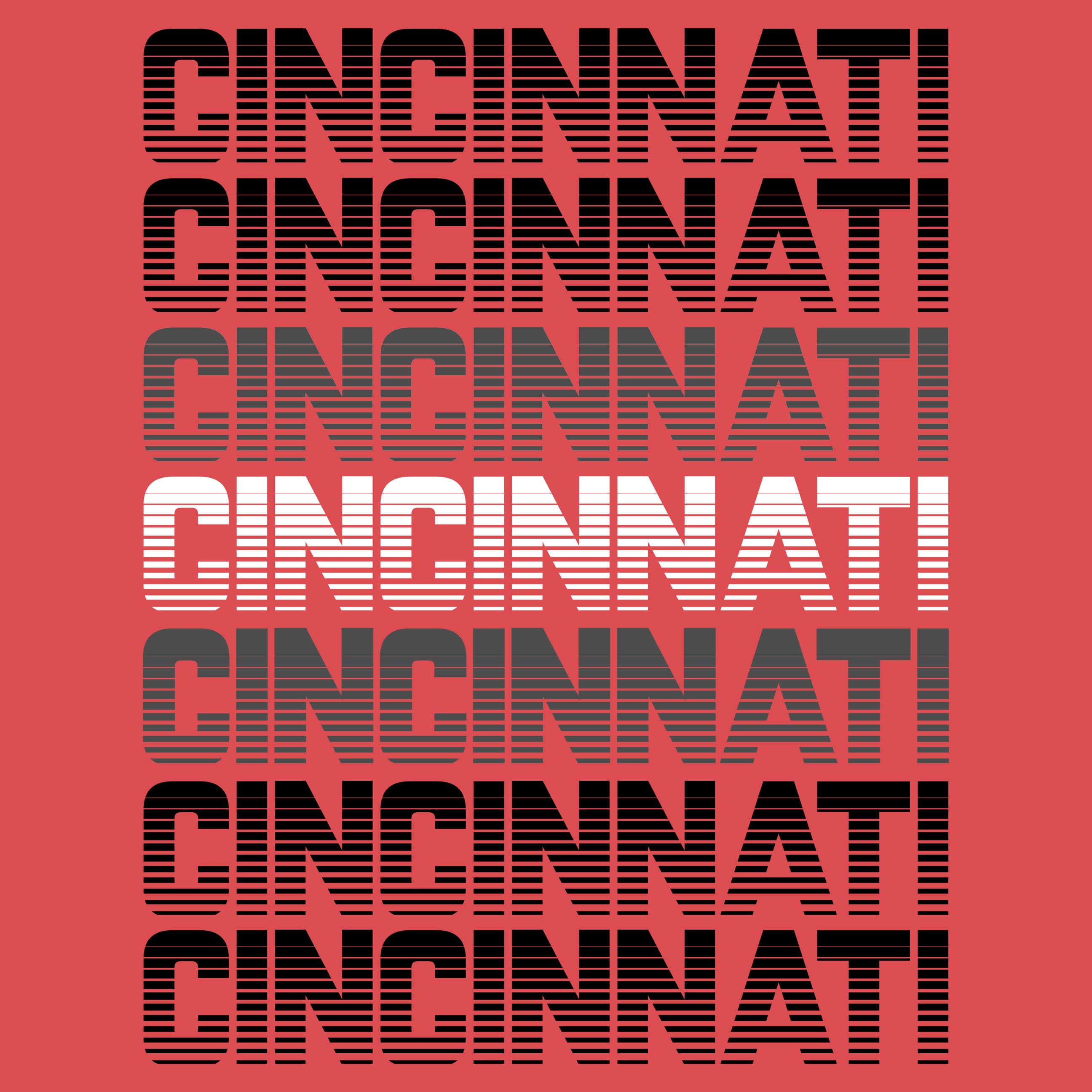 Red & Black Cincinnati Retro - Cincy Shirts