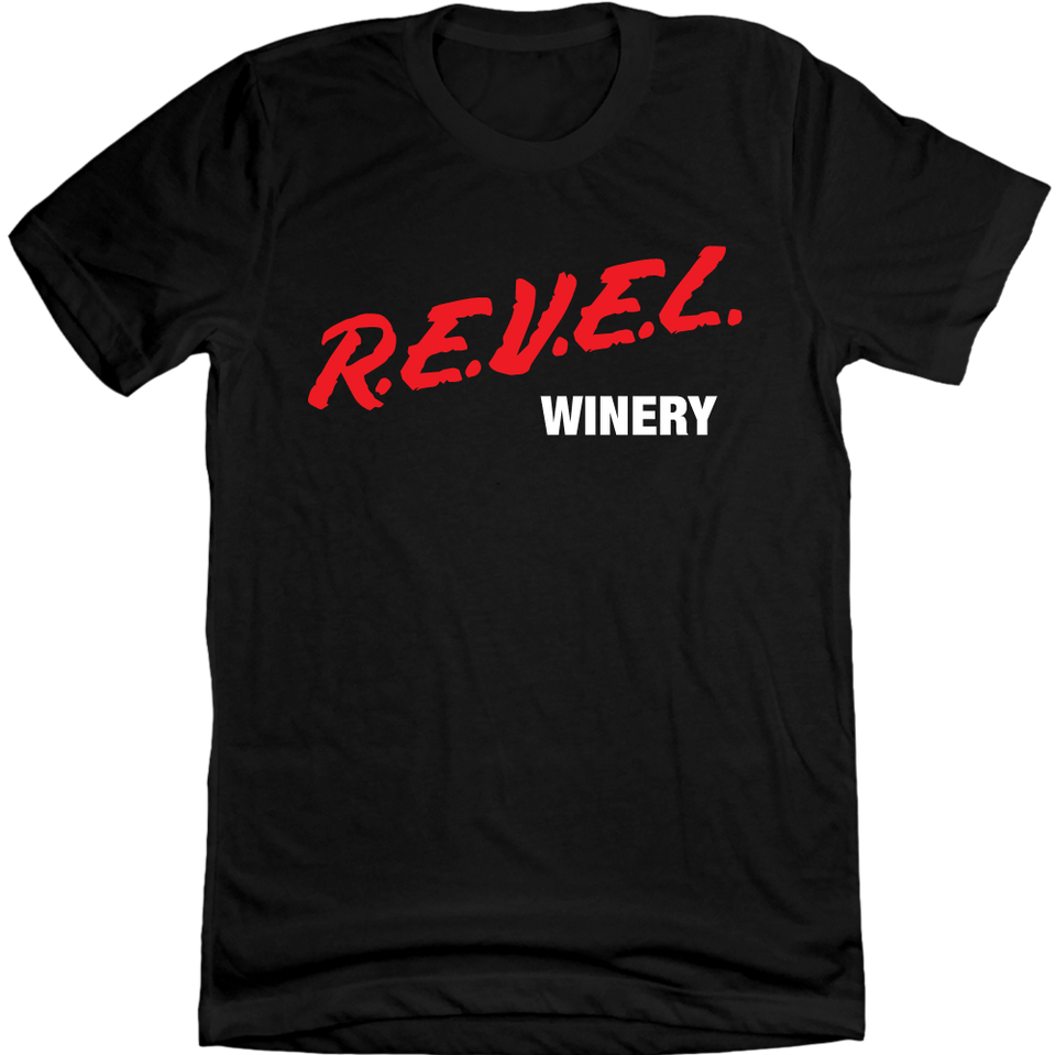 Revel OTR Winery DARE logo black T-shirt Cincy Shirts
