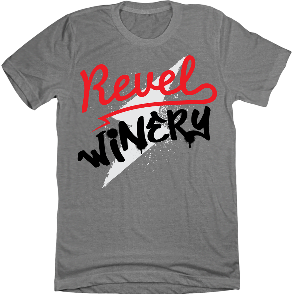Revel OTR Winery Graffiti grey T-shirt Cincy Shirts