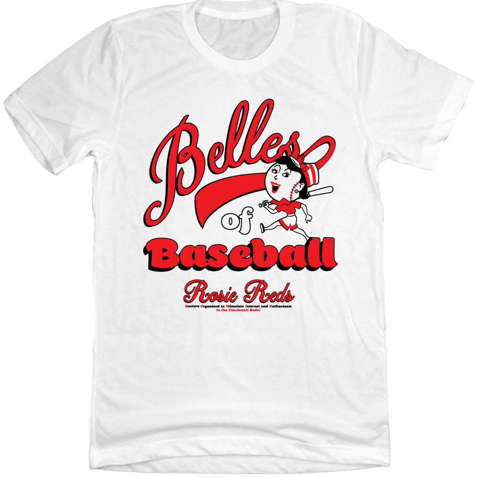 Belles of Baseball - Rosie Reds White T-shirt Cincy Shirts