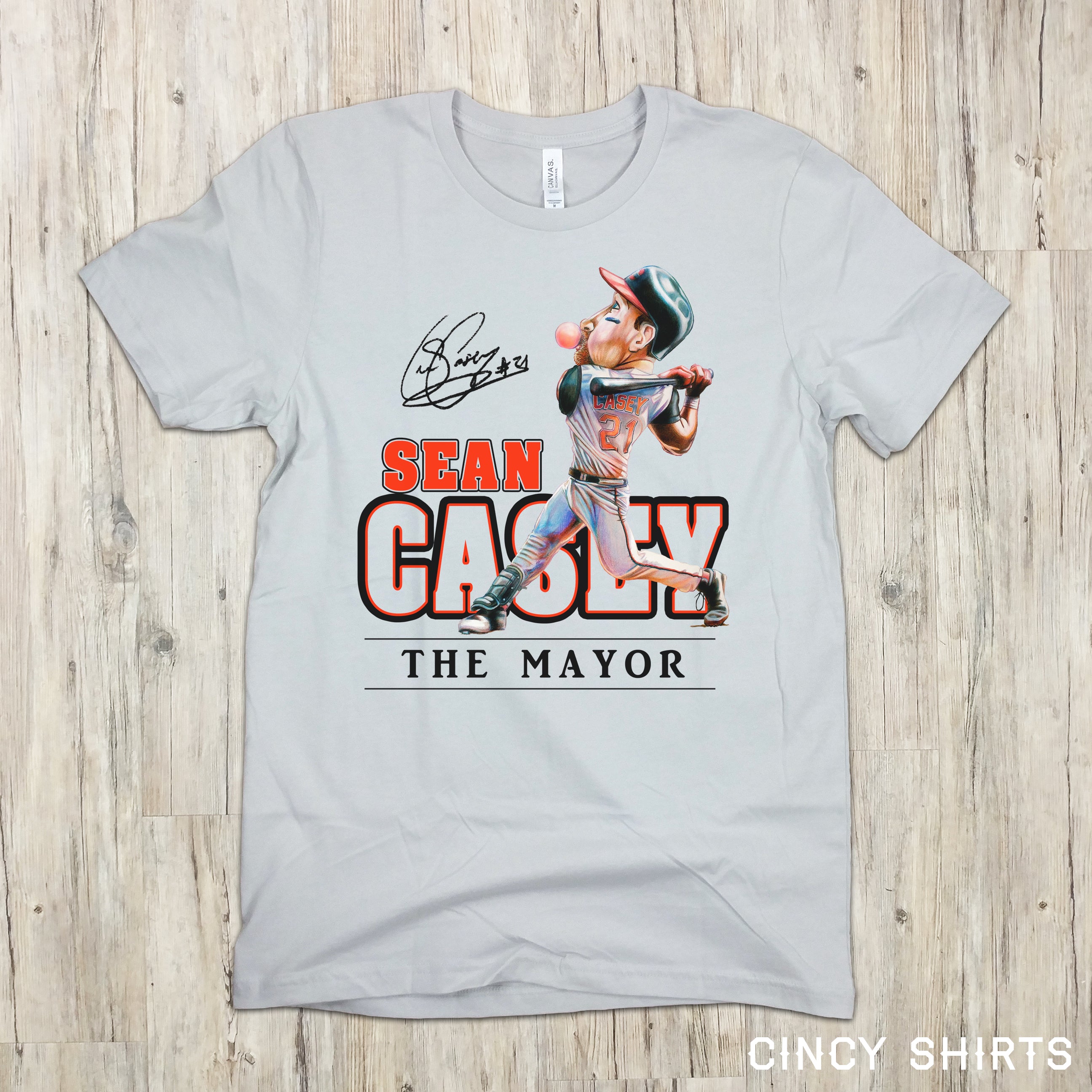 Sean Casey Caricature | Cincinnati Baseball | Cincy Shirts