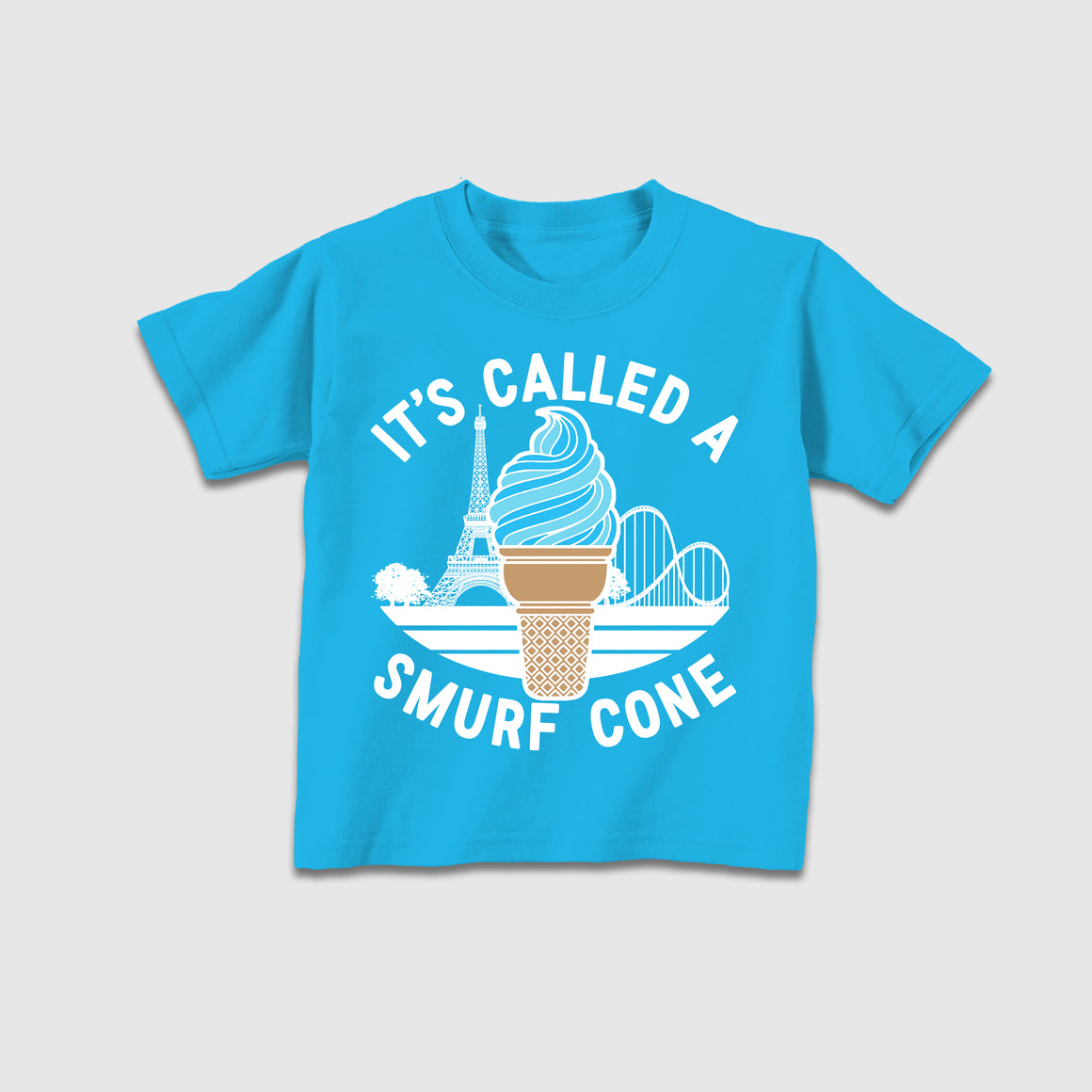 Smurf Cone - Neon Blue Youth Tee - Cincy Shirts