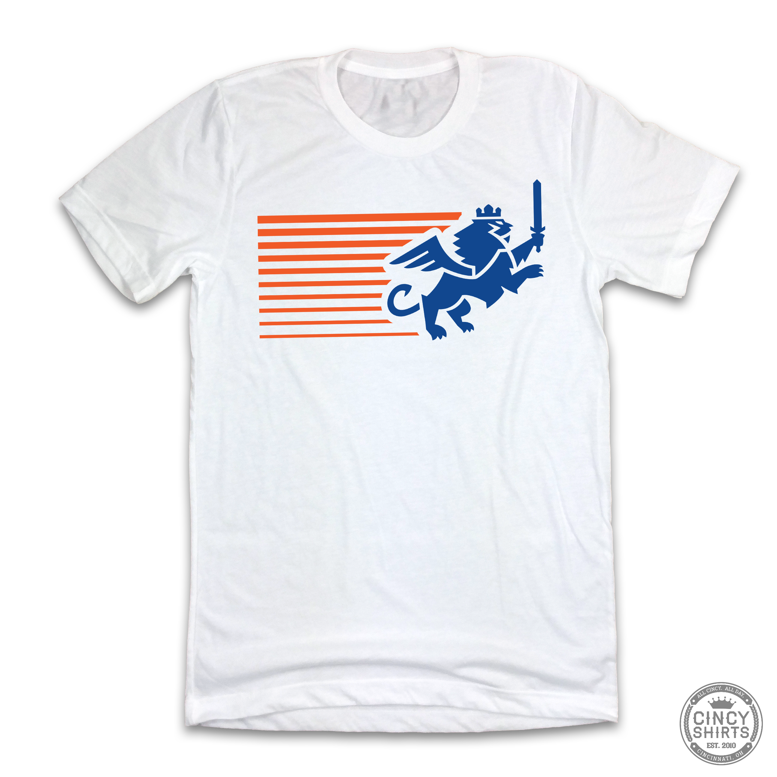 FC Cincinnati Streaking Lion - White Out Edition - Cincy Shirts