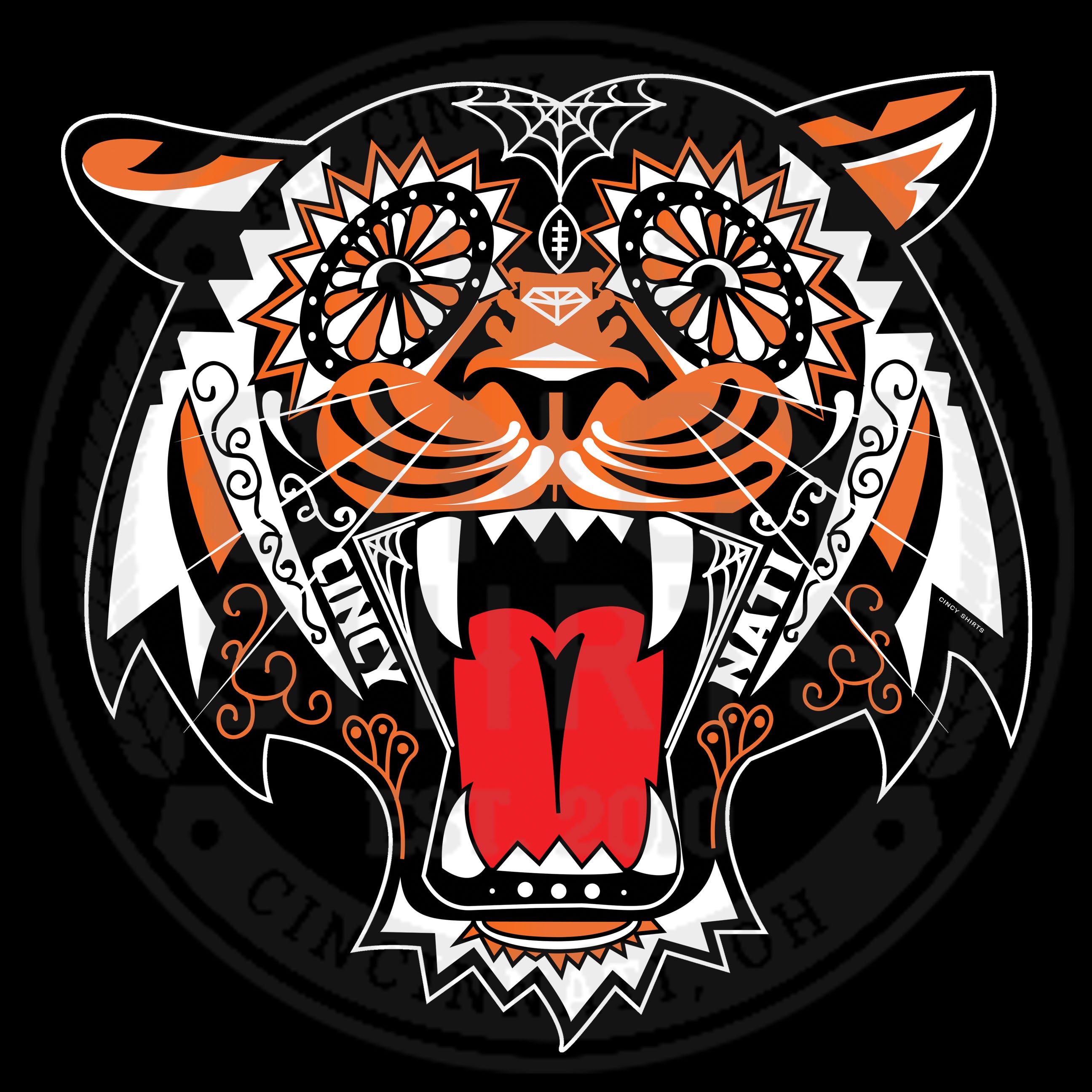 Tiger Sugar Skull - Cincy Shirts