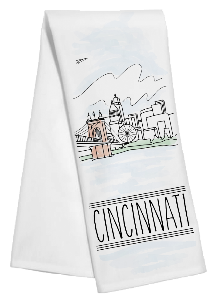 Cincinnati Tea Towel - Cincy Shirts