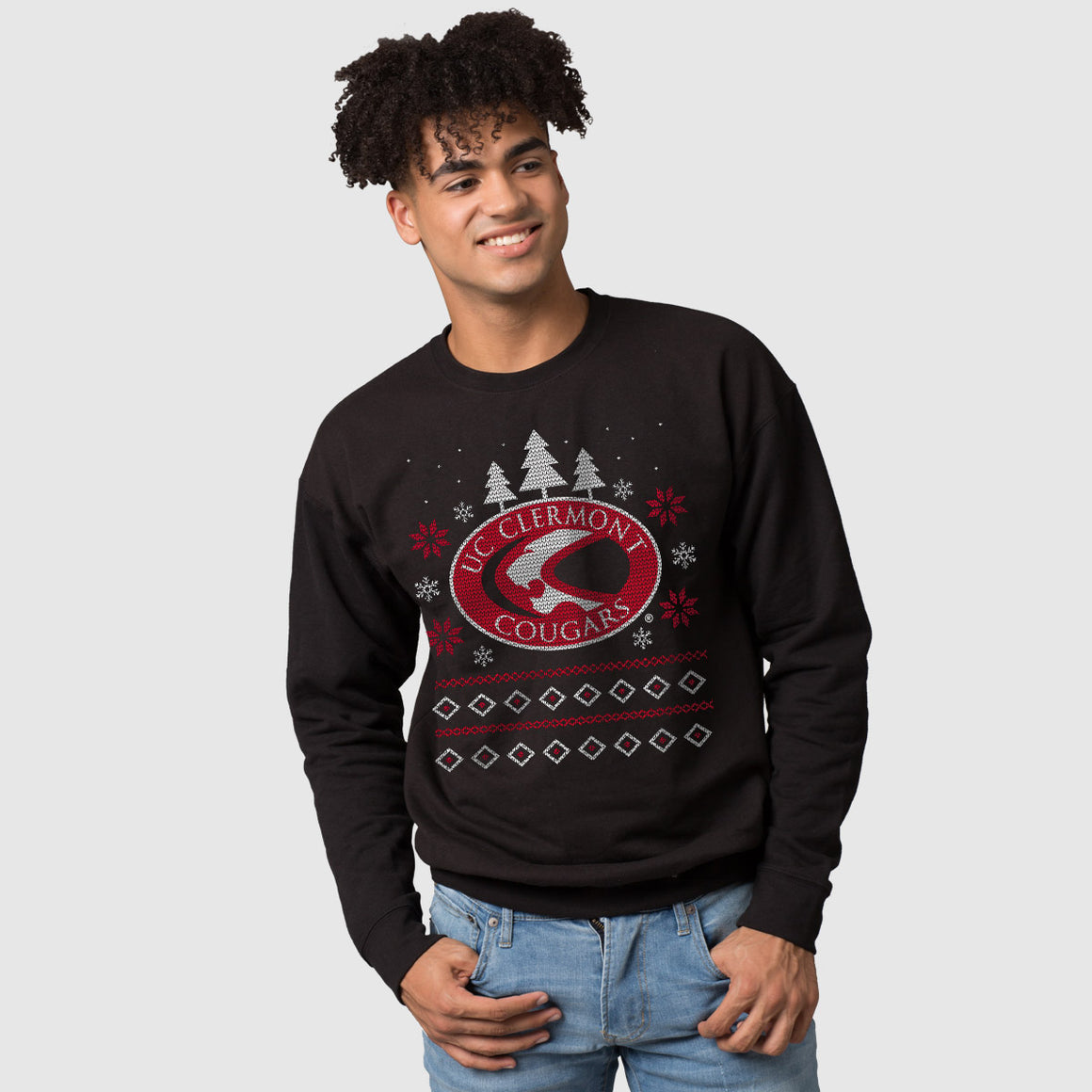 UC Clermont Ugly Christmas Sweatshirt - Cincy Shirts