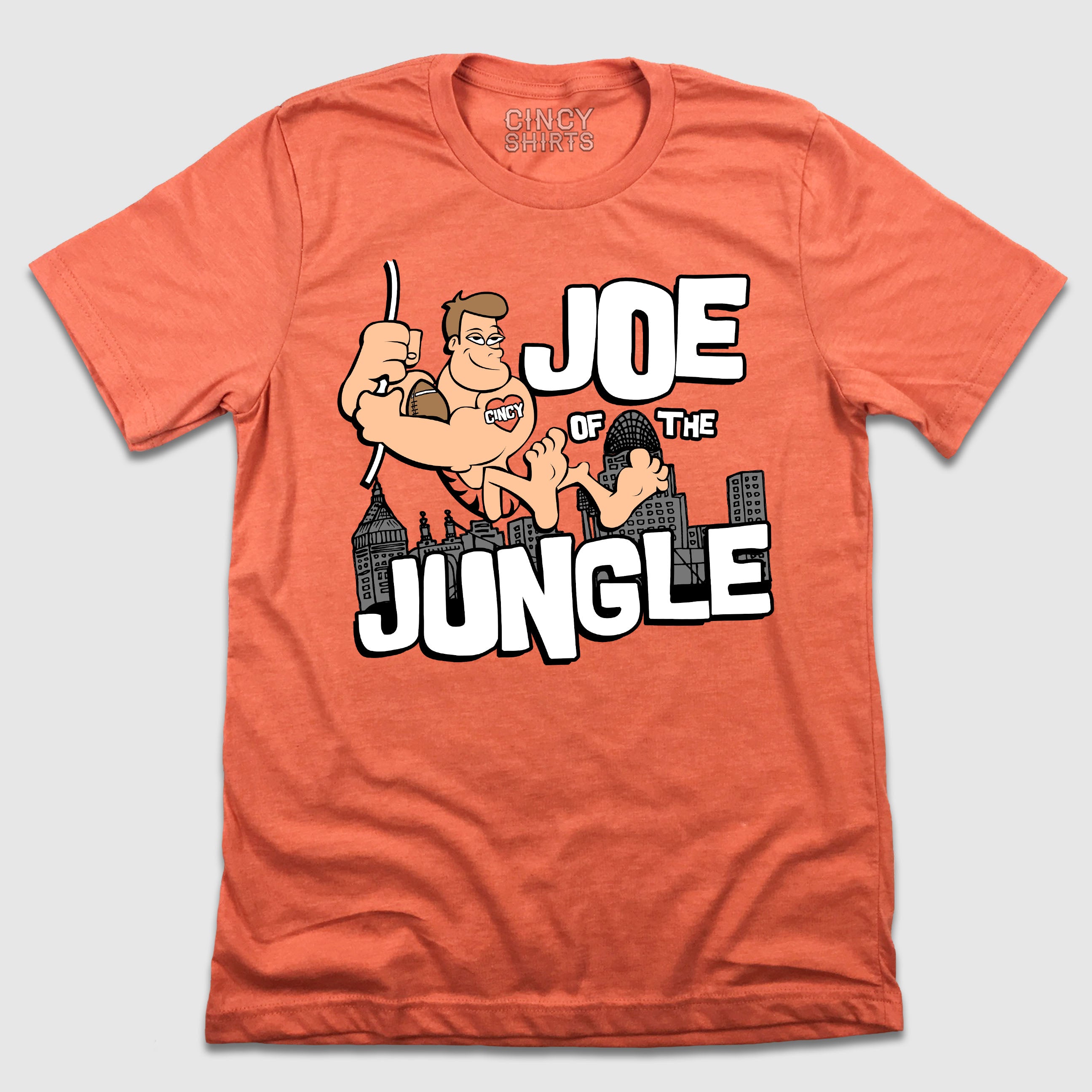 Cincy Shirts welcomes Joe Burrow to Cincinnati with 'Joe of the Jungle'  T-shirts