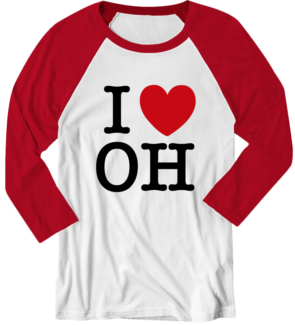 I Heart Ohio raglan Cincy Shirts