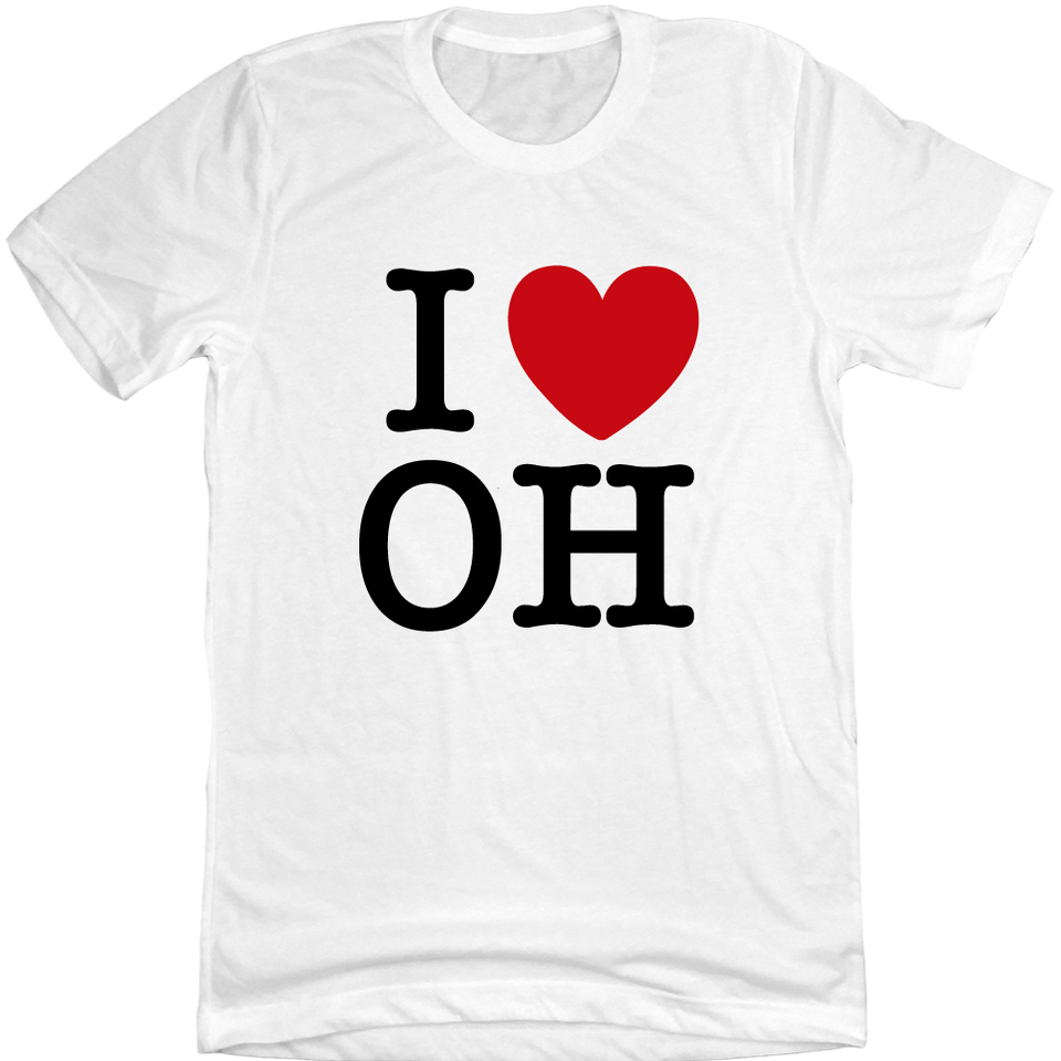 I Heart Ohio white tee Cincy Shirts