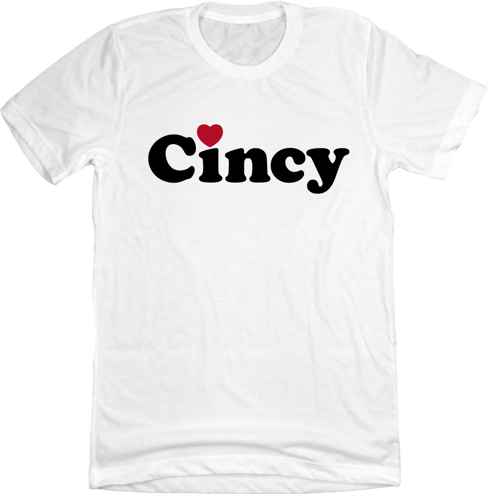 Cincy Dotted I Heart white tee