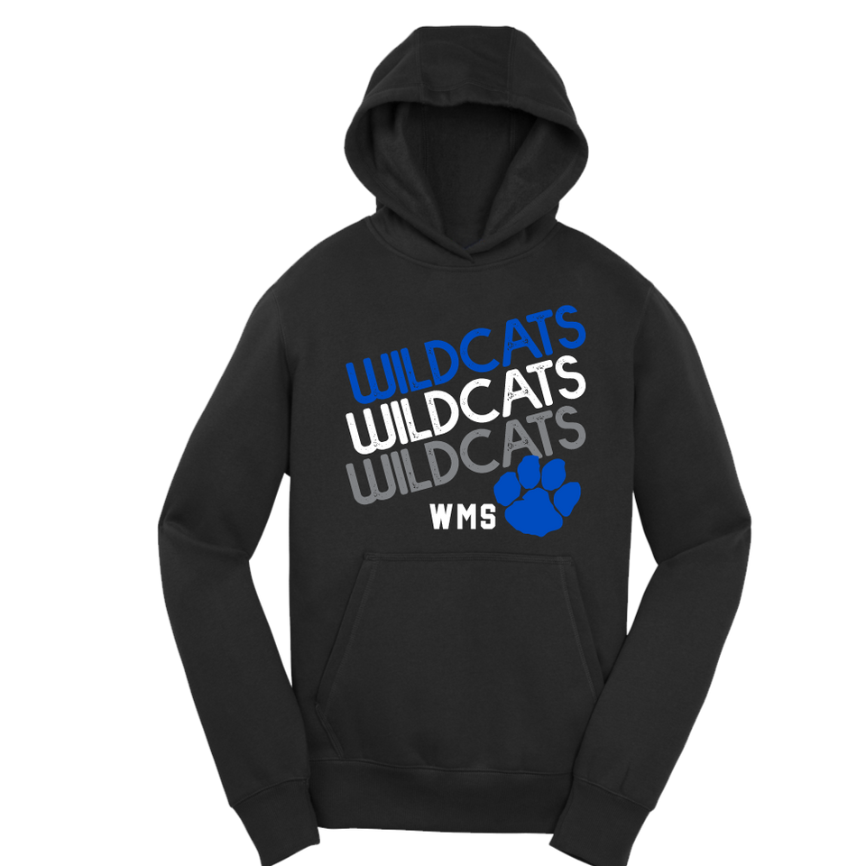 Woodland Middle School Wildcats Triple Text - Cincy Shirts