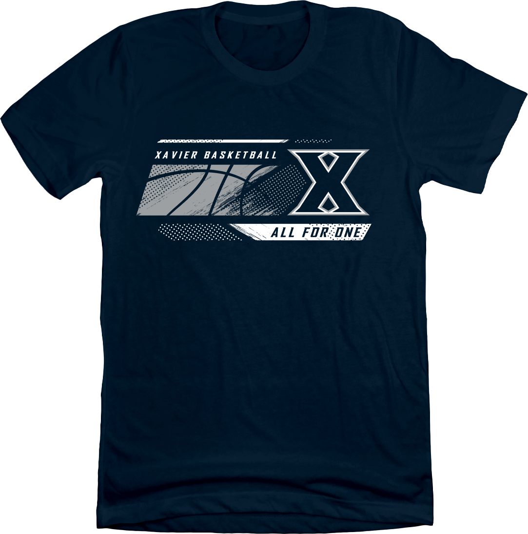 Xavier University Basketball Fast Break T-shirt navy blue