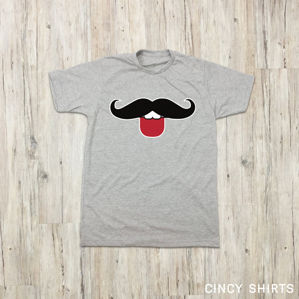 Mustache Tongue - Cincy Shirts