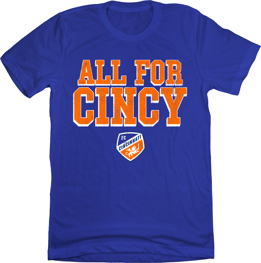 FC Cincinnati All for Cincy Block Letters - Cincy Shirts