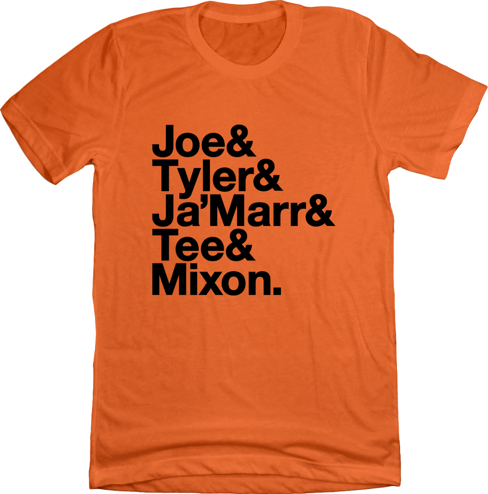 Joe & Tyler & Ja'Marr & T-shirt orange- Cincy Shirts