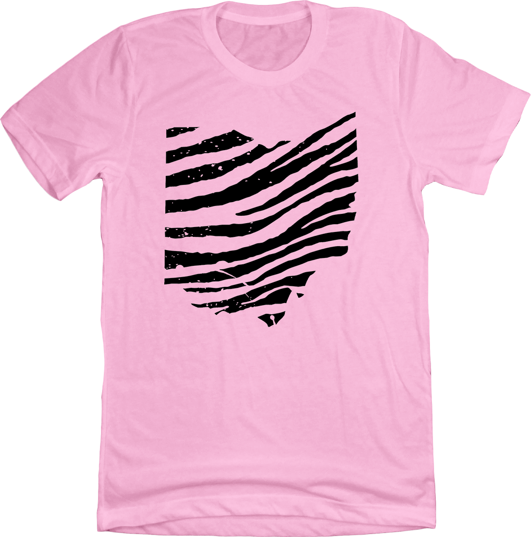 Ohio Stripe Tiger Pink BCA T-shirt pink Cincy Shirts