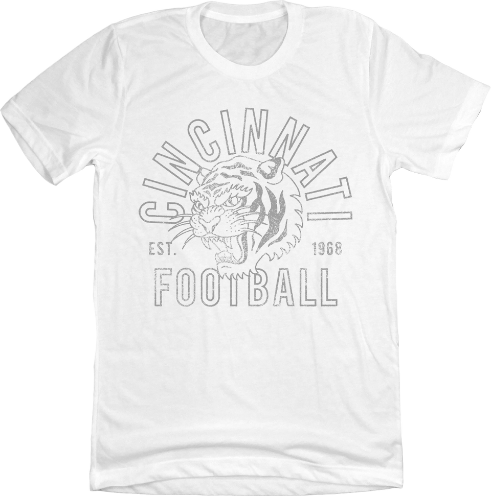 Cincinnati Football Established 1968 White T-shirt Cincy Shirts