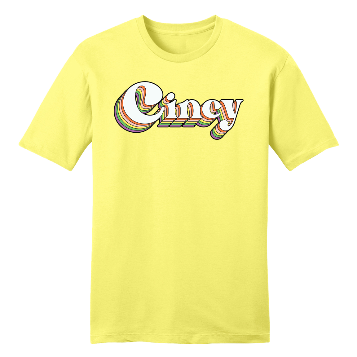 Cincy Multi Color Script Retro - Cincy Shirts