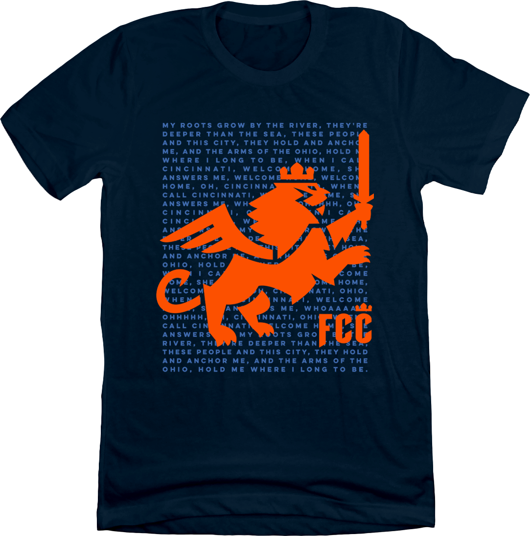 FC Cincinnati Fight Song T-shirt Navy Cincy Shirts