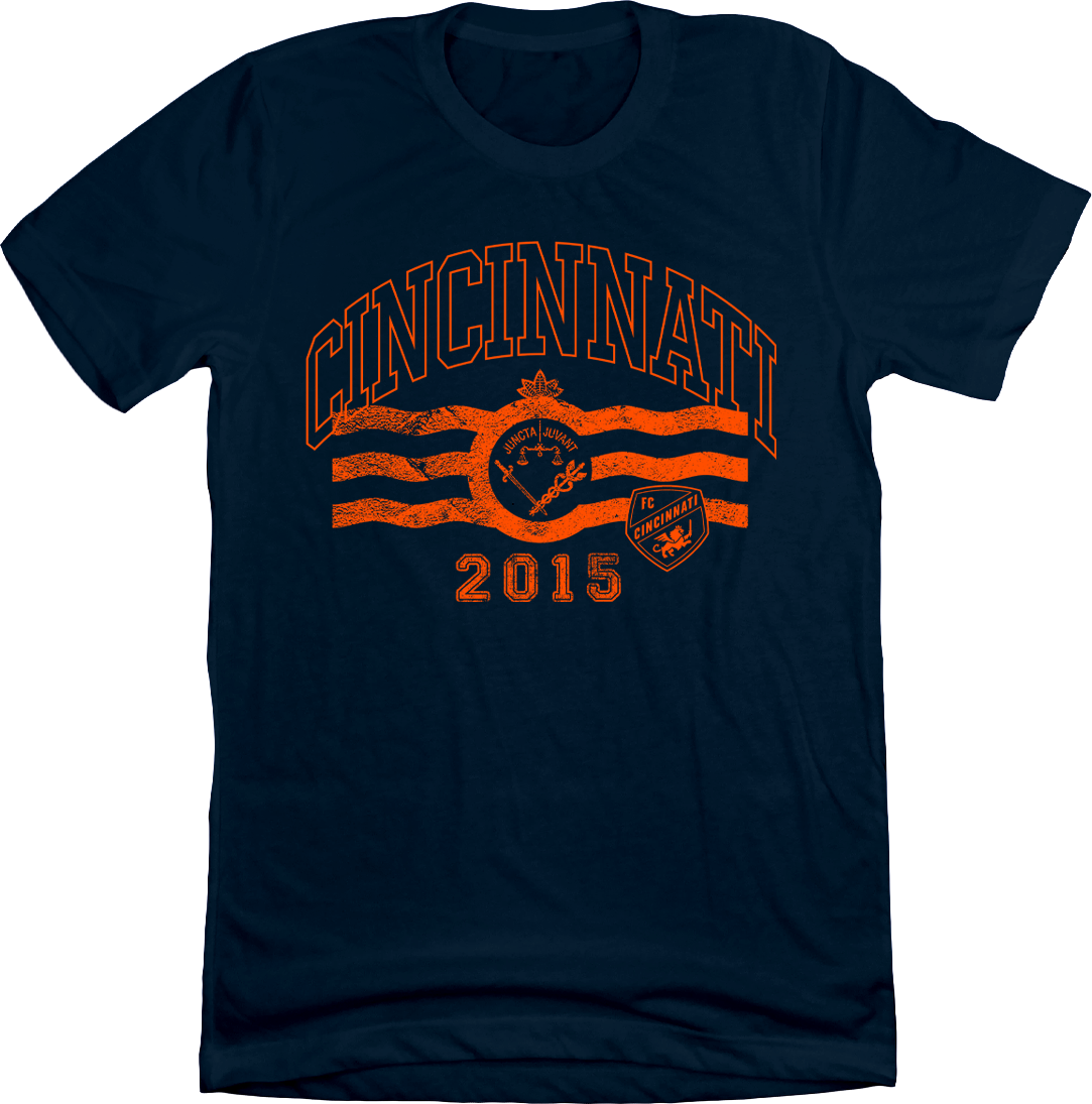 FC Cincinnati Flag 2015 T-shirt Cincy Shirts