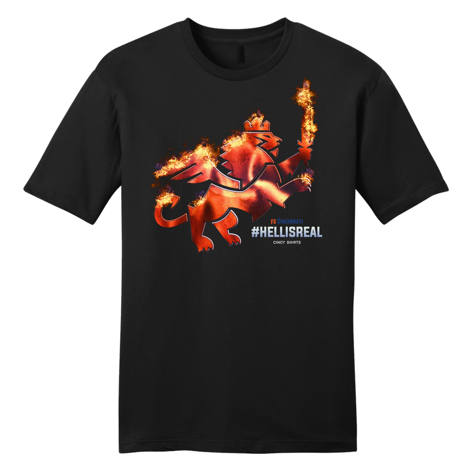 Hell Is Real - Fire Lion - Cincy Shirts