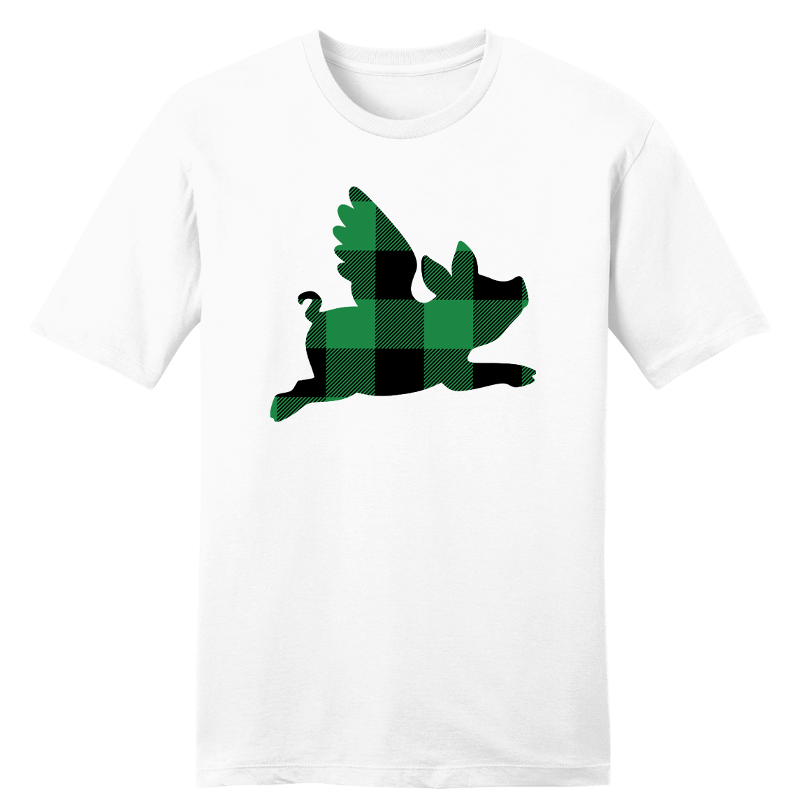 Cincy Plaid Flying Pig T-shirt