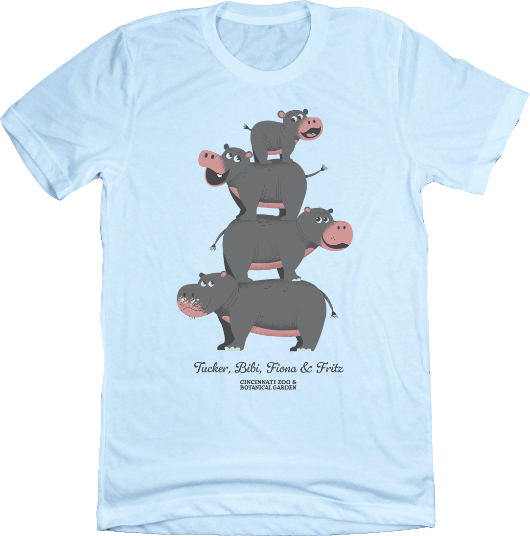 Hippo Stack Tucker, Bibi, Fiona, and Fritz - Cincy Shirts