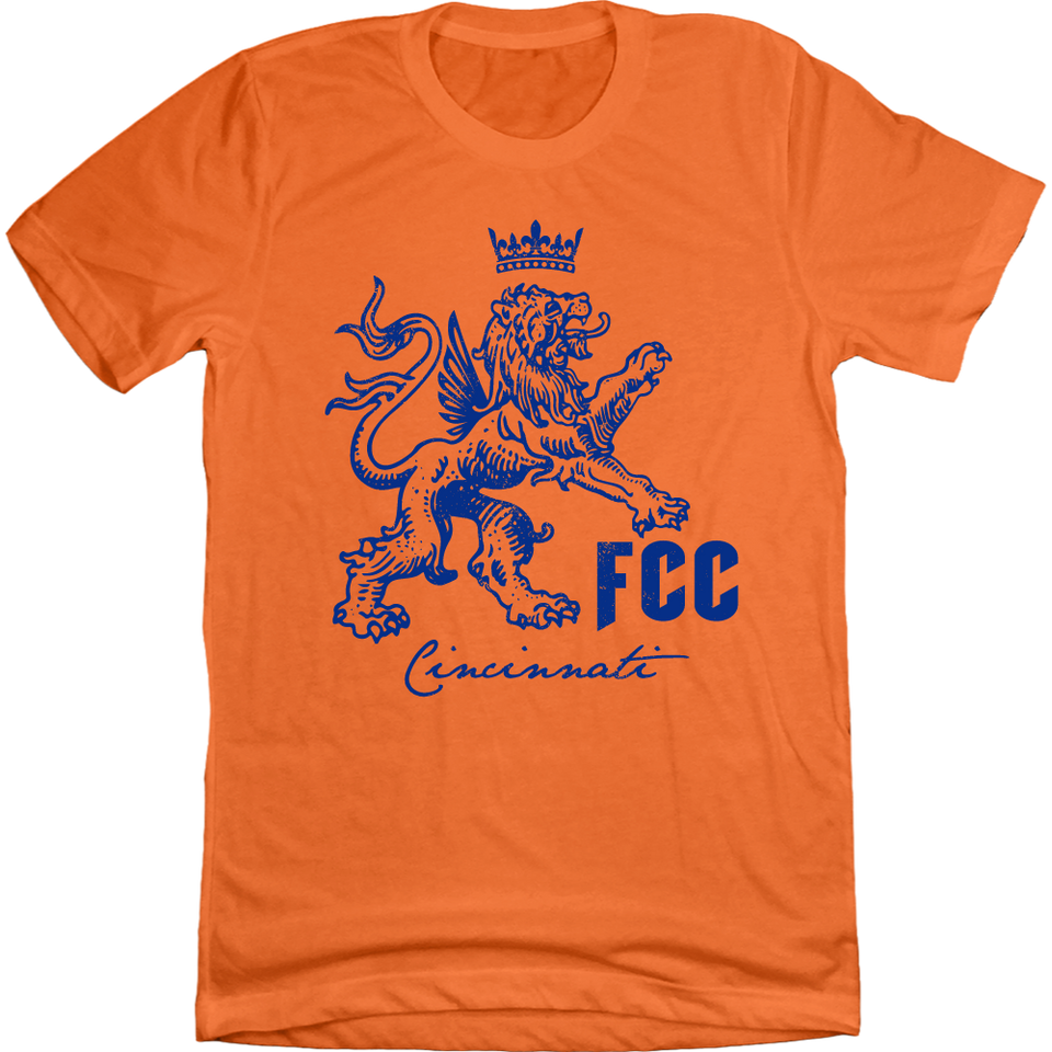 Heraldry Lion FC Cincinnati orange T-shirt Cincy Shirts