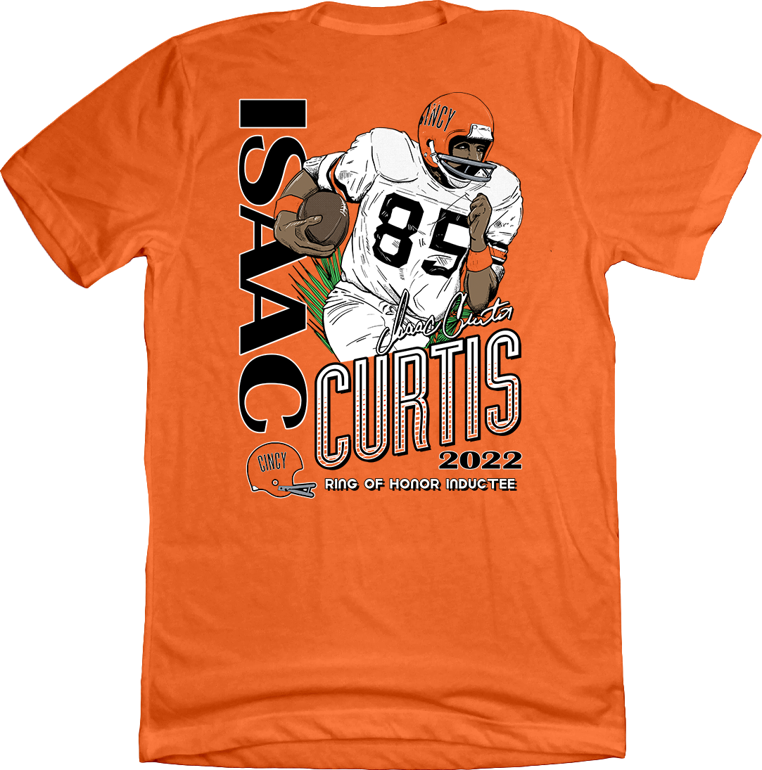 Isaac Curtis Ring of Honor Front Back Design - Cincy Shirts