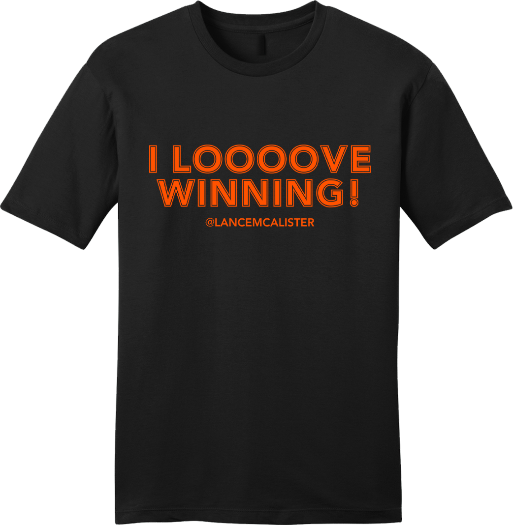 I Loooove Winning Lance McAlister Orange Ink - Cincy Shirts
