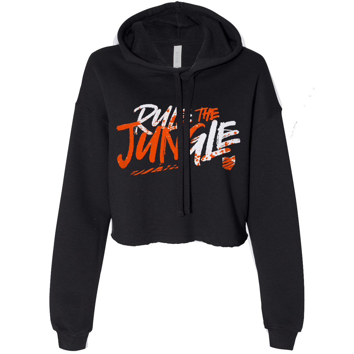 Rule the Jungle Splatter Cropped Hoodie