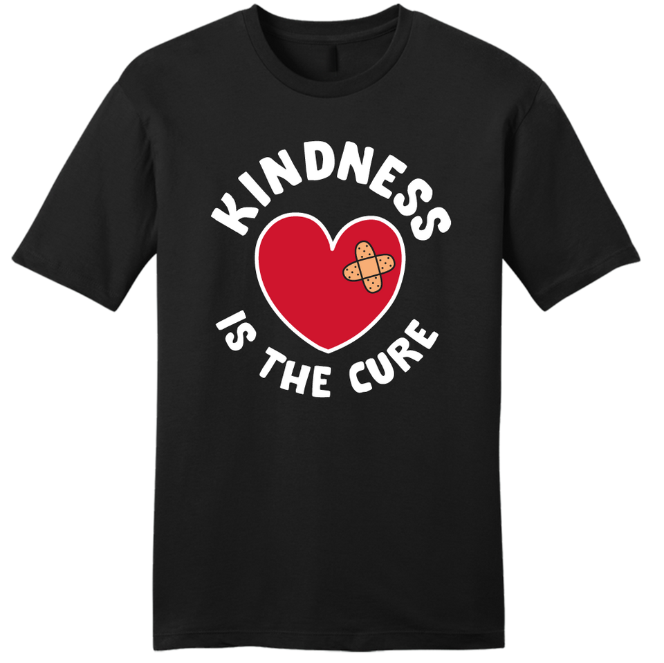 Kindness Is The Cure (White Ink on Black) - Cincy Shirts