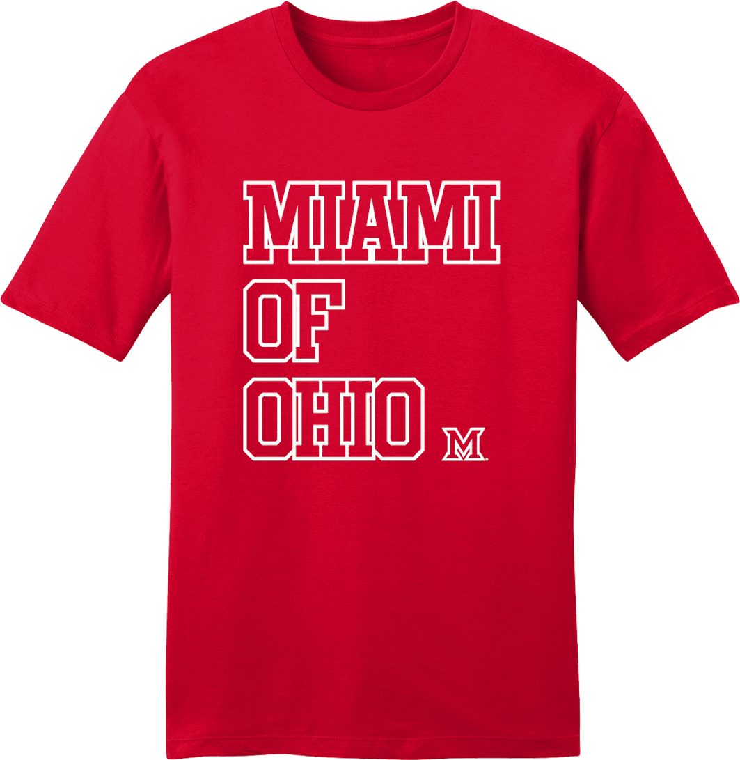 Miami of Ohio Block Logo Miami University Apparel Cincy Shirts