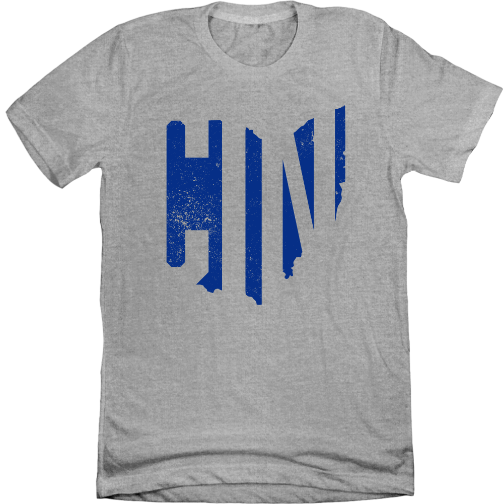 CIN Ohio-Shaped Stencil - blue ink - Cincy Shirts