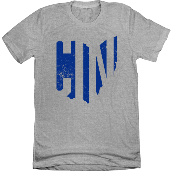 CIN Ohio-Shaped Stencil - blue ink | Cincinnati Tees | Cincy Shirts