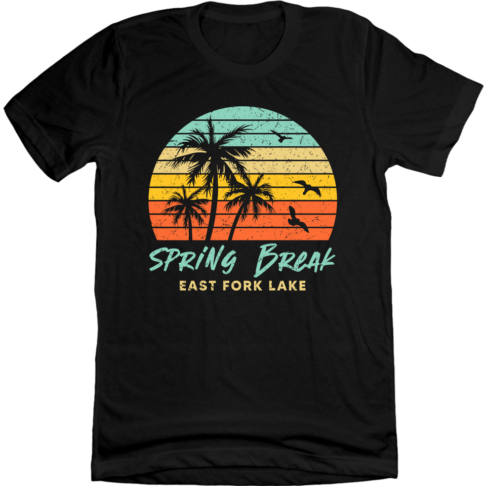 Spring Break - East Fork Lake Black T-shirt Cincy Shirts