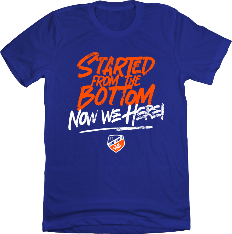 FC Cincinnati Started From the Bottom Now We Here T-shirt blue